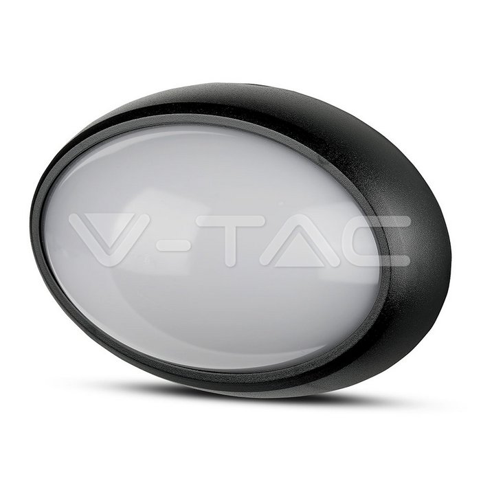 ¬[VZ2532] PLAFÓN LAMPARA LED 8W ÓVALO CUERPO NEGRO IP66 4000K