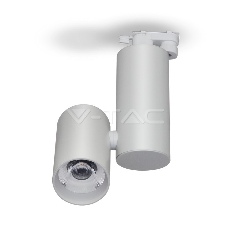 ¬[VZ2584] FOCO DE CARRIL LED 30W CUERPO BLANCO 3000K