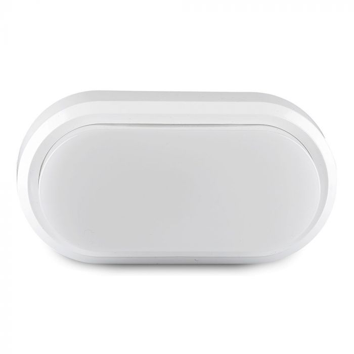 ¬[VZ2622] PLAFÓN LED 8W ÓVALO CUERPO BLANCO IP54 3000K