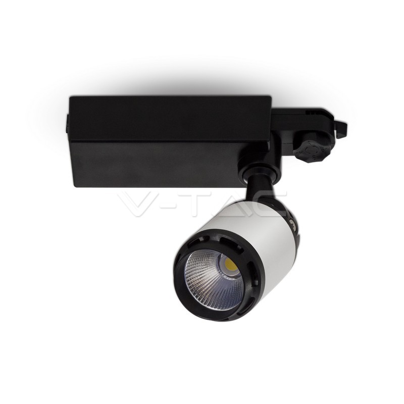 ¬[VZ2666] FOCO DE CARRIL LED 10W CUERPO NEGRO&BLANCO 4000K