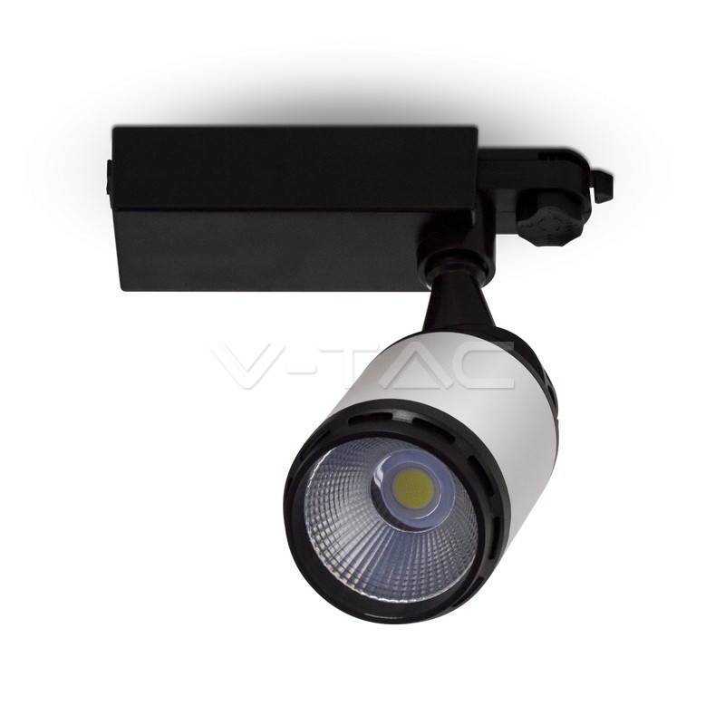 ¬[VZ2672] FOCO DE CARRIL 25W CUERPO NEGRO&BLANCO 4000K