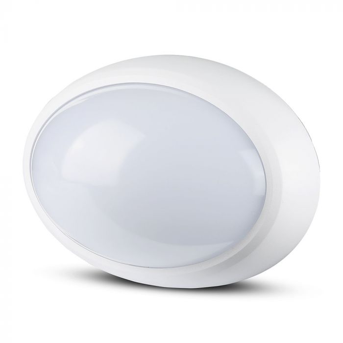 ¬[VZ2704] PLAFÓN LED 12W IP54 ÓVALO CUERPO BLANCO 4000K