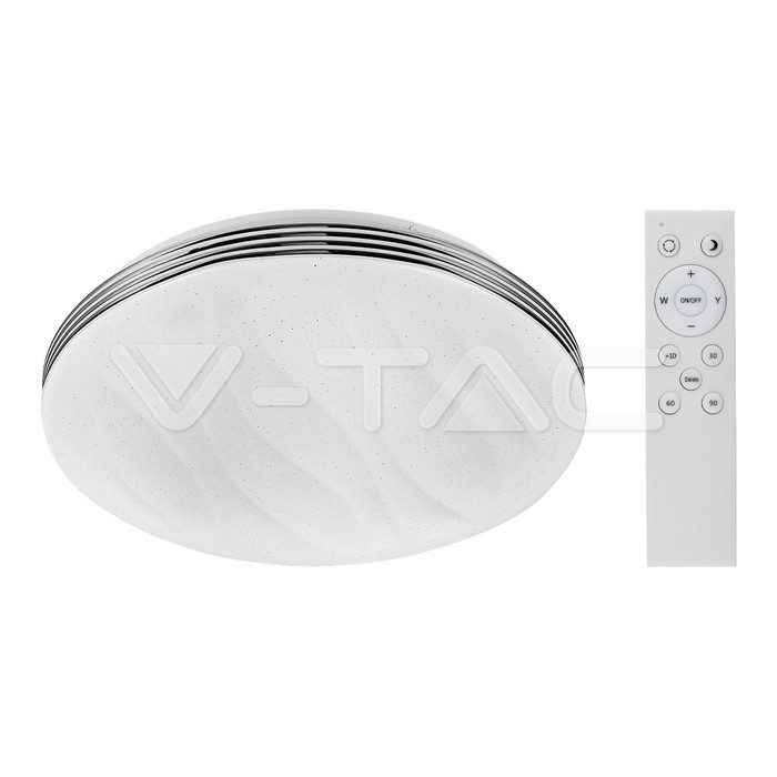 ¬[VZ29222] PLAFÓN LED 60W CON MANDO REGULABLE REDONDO ONDULADO CCT 3ЕN1