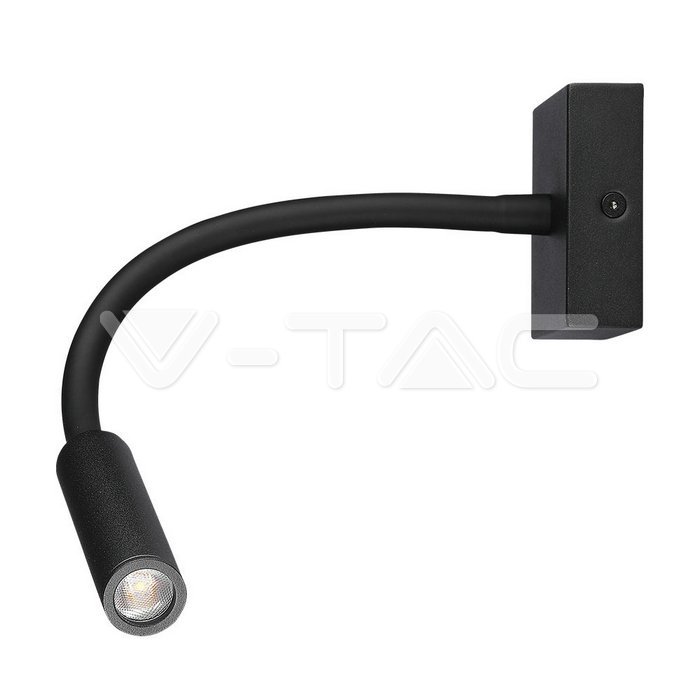 ¬[VZ2970] APLIQUE LED 3W DORMITORIO CUERPO NEGRO 3000K