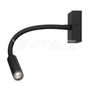 ¬[VZ2970] APLIQUE LED 3W DORMITORIO CUERPO NEGRO 3000K