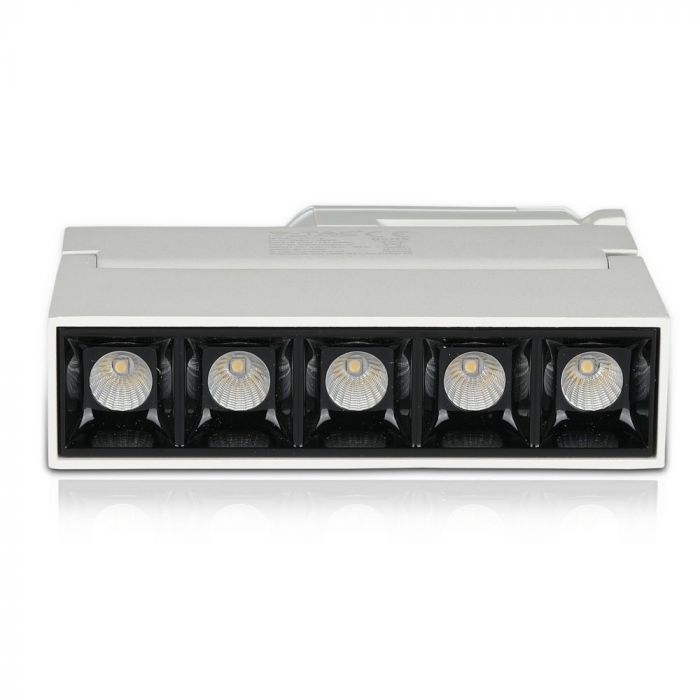 ¬[VZ40008] FOCO DE CARRIL LINEAL 12W LED CHIP SAMSUNG CUERPO BLANCO 4000K