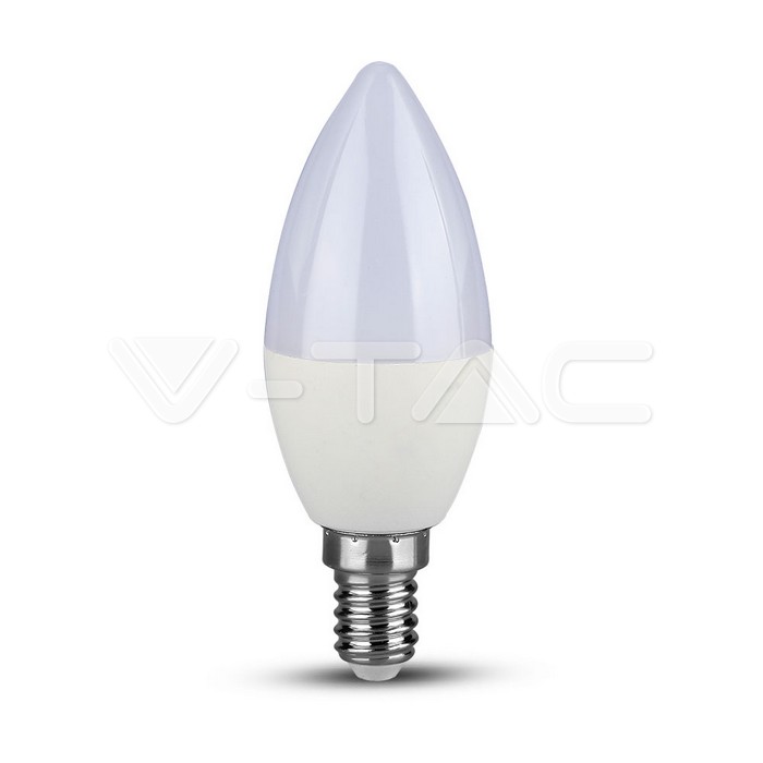 ¬[VZ40090] BOMBILLA LED V-TAC E14 TIPO VELA 5.5W CHIP SAMSUNG 470LM 3000K