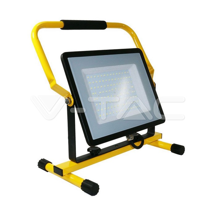 ¬[VZ40248] PROYECTOR LED 100W SMD CHIP SAMSUNG NEGRO Y AMARILLO SOPORTE CABLE DE 3M 4000K