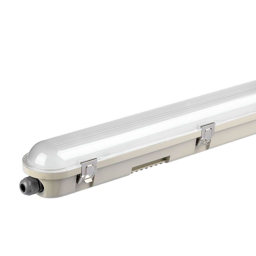 ¬[VZ40424] PANTALLA ESTANCA LED 48W SERIE-M CHIP SAMSUNG 150CM TRANSPARENTE CLIP 120 LM/W 6400K
