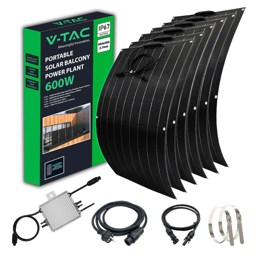 ¬[VZ44000] PLANTA DE ENERGÍA SOLAR PORTÁTIL PARA BALCÓN DE 600W