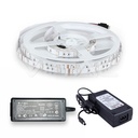¬[VZ470022] TIRA LED V-TAC 12V DC 4.8W SMD5050 30LED/M 500LM/M PCB 10MM IP20 RGB (Rollo de 5m.)
