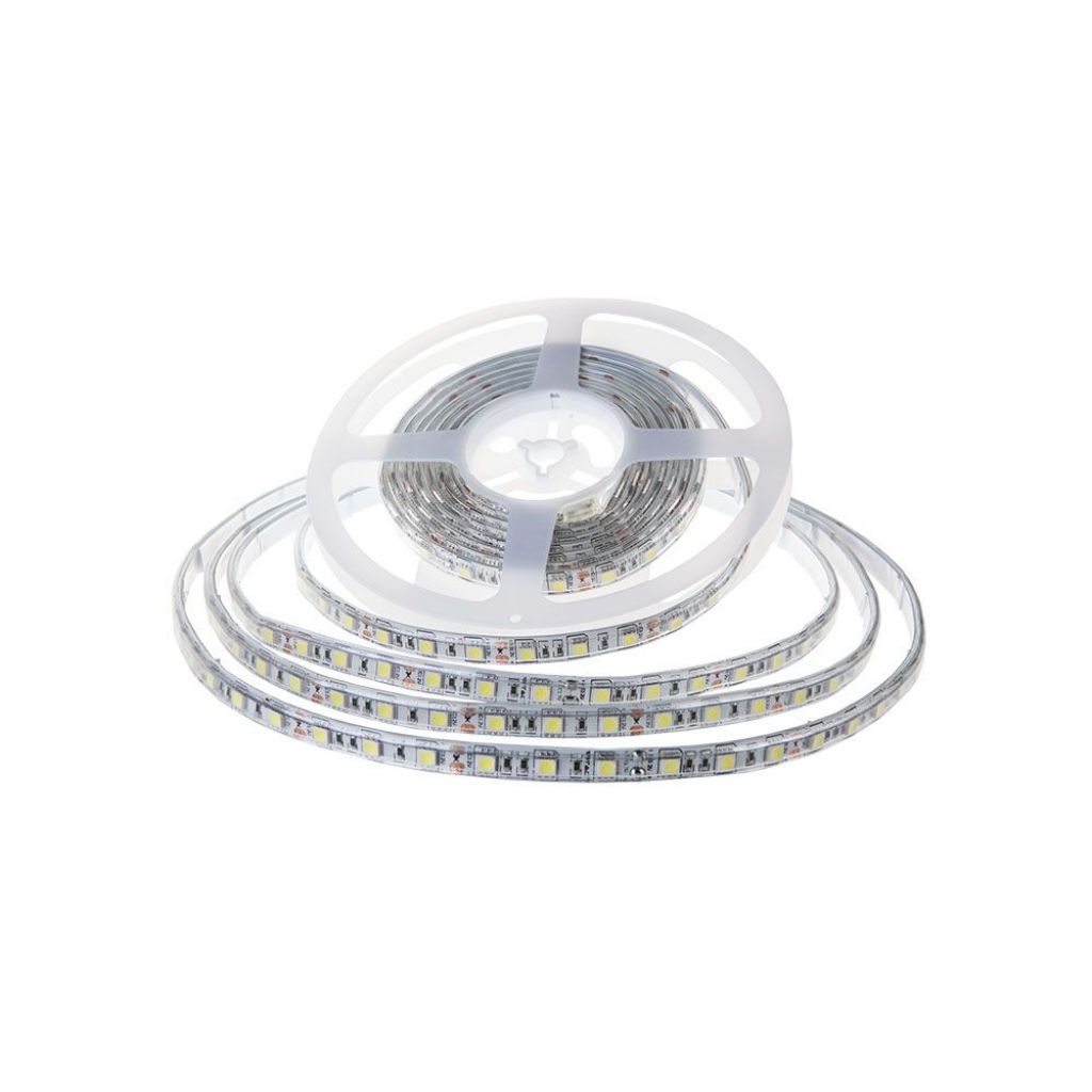#[VZ5252] TIRA LED V-TAC 24V DC 7.2W SMD2835 120LED/M 600LM/M PCB 10MM CRI>80 IP65 4000K (Rollo de 10m.)