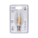 ¬[VZ5648] BOMBILLA LED 6W E14 FILAMENTO VELA 3000K