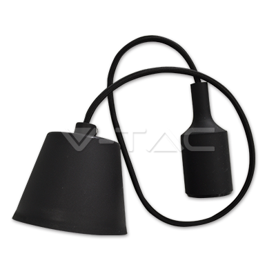 ¬[VZ6956] LÁMPARA DE TECHO CON SOPORTE COLGANTE NEGRO E27 (BOMBILLA NO INCLUIDA)