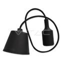 ¬[VZ6956] LÁMPARA DE TECHO CON SOPORTE COLGANTE NEGRO E27 (BOMBILLA NO INCLUIDA)