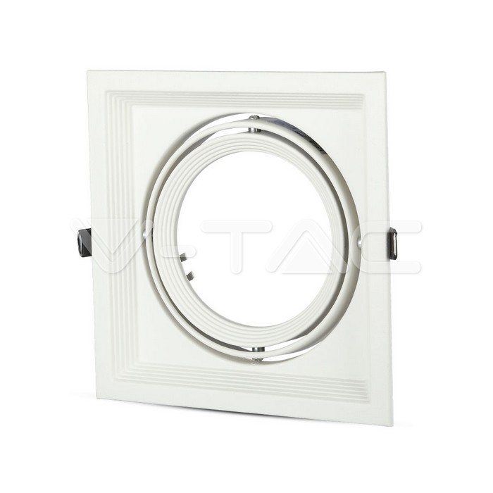 #[VZ71502] ARO CUADRADO PARA AR111 COLOR BLANCO