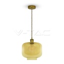 ¬[VZ7480] LÁMPARA DE TECHO CON SOPORTE COLGANTE DE CRISTAL ÁMBAR E27 (BOMBILLA NO INCLUIDA)