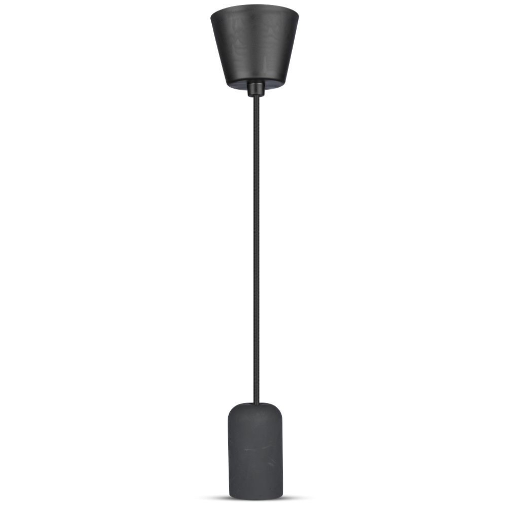 ¬[VZ7494] LÁMAPRA DE TECHO CON SOPORTE COLGANTE DE HORMIGÓN NEGRO E27 (BOMBILLA NO INCLUIDA)