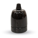 ¬[VZ7592] SOPORTE DE PORCELANA E27 NEGRO