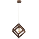 ¬[VZ7666] LÁMPARA DE TECHO CON SOPORTE COLGANTE GEOMÉTRICO ORO CHAMPÁN CUADRADO E27 (BOMBILLA NO INCLUIDA)
