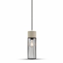 ¬[VZ7694] LÁMPARA DE TECHO COLGANTE DE HORMIGÓN E27 REJA CILINDRO Ф120MM E27 (BOMBILLA NO INCLUIDA)