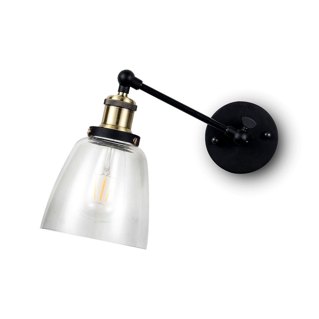 ¬[VZ7722] APLIQUE DE PARED LED E27 LÁMPARA CONО CRISTAL Ф140MM (BOMBILLA NO INCLUIDA)
