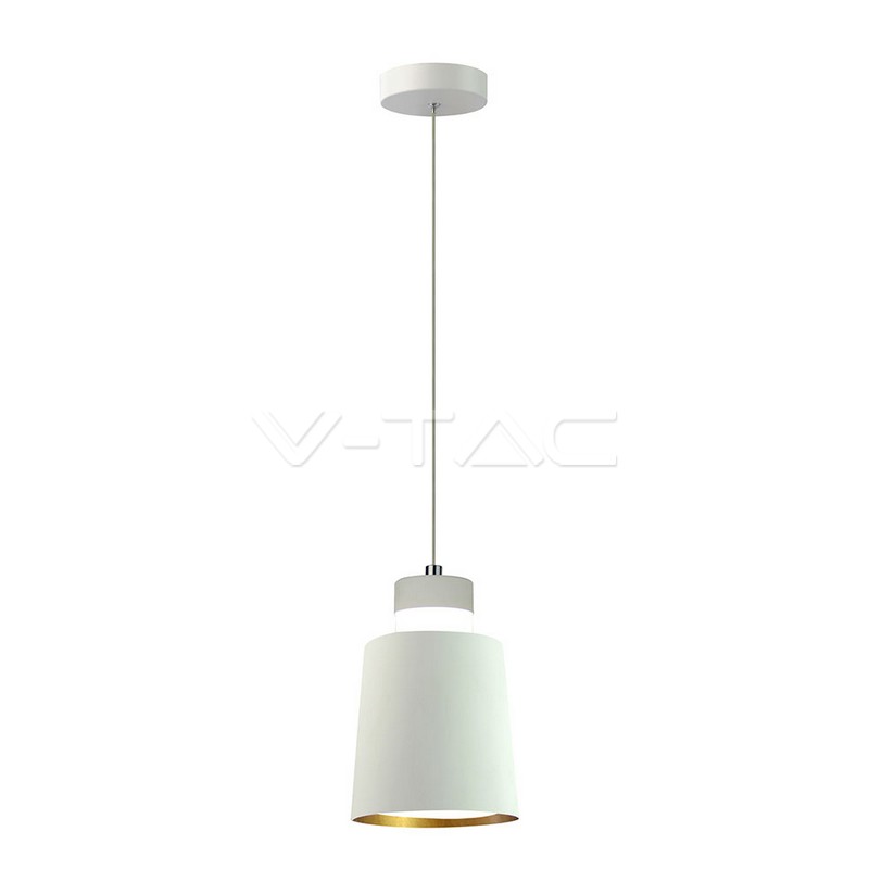 ¬[VZ7870] LÁMPARA COLGANTE LED 7W (ACRÍLICO) CUBIERTA BLANCA Ø120 3000K
