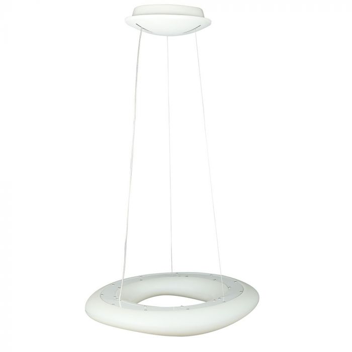 ¬[VZ7916] LÁMPARA COLGANTE DE DISEÑO LED 32W REDONDO D:460 REGULABLE CUERPO BLANCO CAMBIO DE COLORES