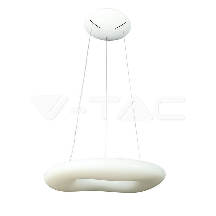 ¬[VZ7918] LÁMPARA DE TECHO COLGANTE LED 38W DE DISEÑO REDONDO D:600 REGULABLE CUERPO BLANCO CCT