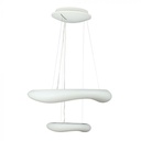 ¬[VZ7922] COLGANTE REDONDO 60W LED CAMBIO DE COLORES D:600 REGULABLE CUERPO BLANCO