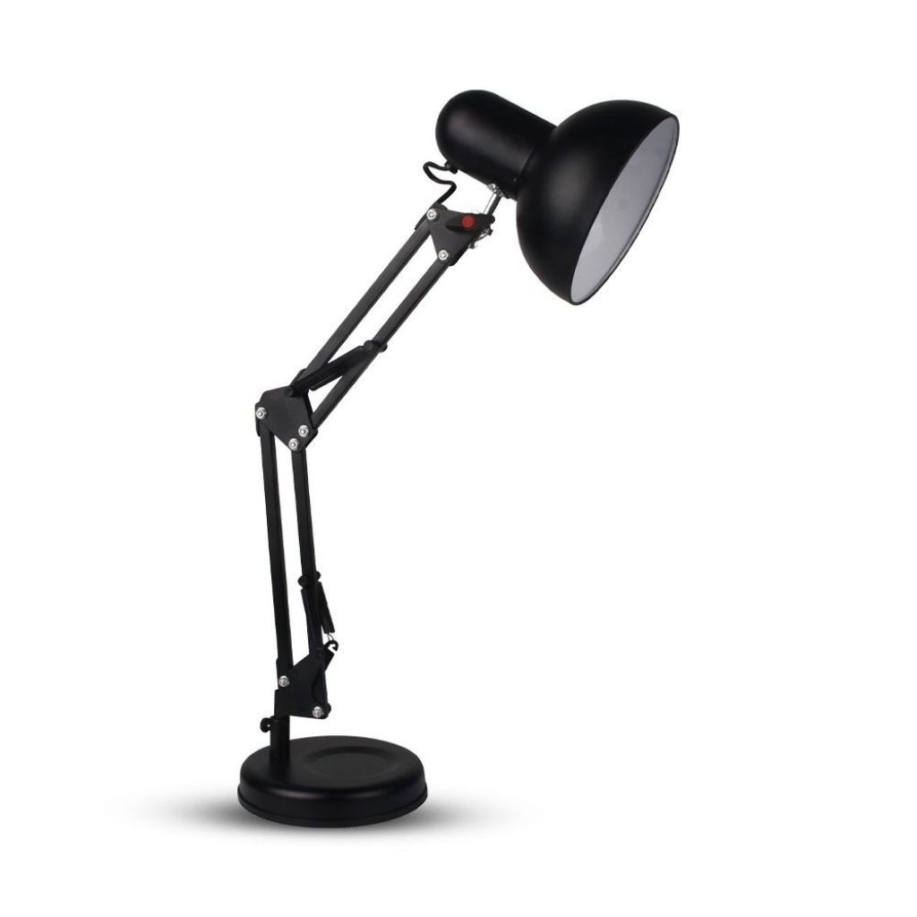 ¬[VZ80682] LÁMPARA DE MESA АJUSTABLE SOPORTE DE METAL + INTERRUPTOR & CASQUILLO E27 COLOR NEGRO