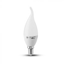 ¬[VZ8328] BOMBILLA LED V-TAC E14 TIPO VELA LLAMA 4W SMD 350LM 220° 2700K