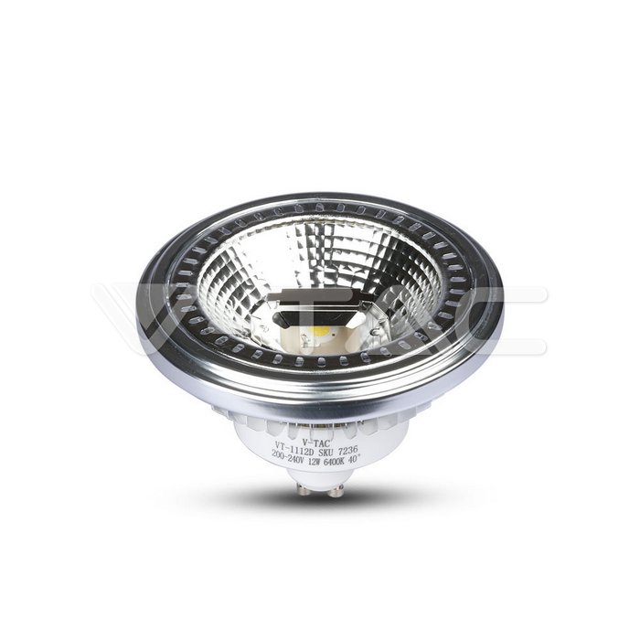 ¬[VZ8448] BOMBILLA LED V-TAC GU10 AR111 12W COB 900LM 2700K