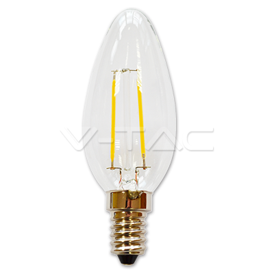 ¬[VZ8520] BOMBILLA LED 2W FILAMENTO E14 TIPO VELA 2700K