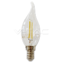 ¬[VZ8582] BOMBILLA LED 2W FILAMENTO E14 TIPO VELA FORMA DE LLAMA 2700K
