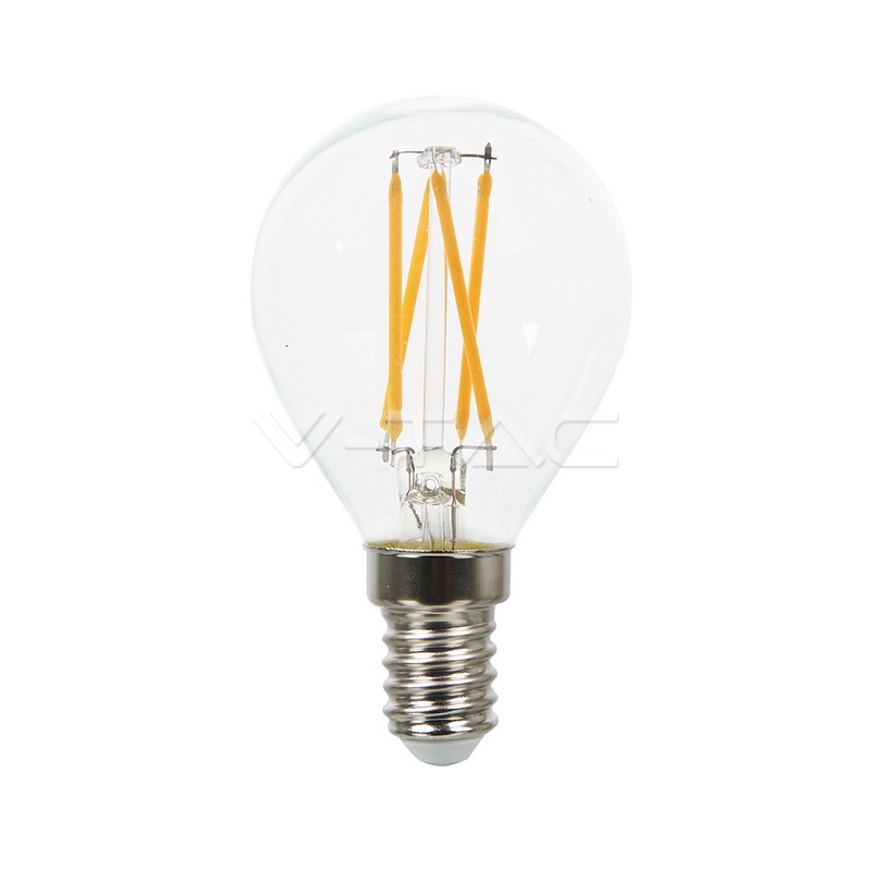 ¬[VZ86002] BOMBILLA LED V-TAC E14 P45 4W FILAMENT 400LM 2700K