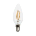 ¬[VZ86142] BOMBILLA LED V-TAC E14 TIPO VELA 4W FILAMENT 400LM 2700K