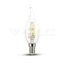 ¬[VZ8732] BOMBILLA LED V-TAC E14 TIPO VELA LLAMA 4W FILAMENT 400LM 2700K