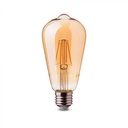 ¬[VZ8736] BOMBILLA LED V-TAC E27 ST64 4W FILAMENT 350LM 2200K