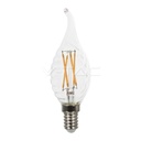 ¬[VZ87762] BOMBILLA LED V-TAC E14 TIPO VELA LLAMA 4W FILAMENT 350LM 2700K
