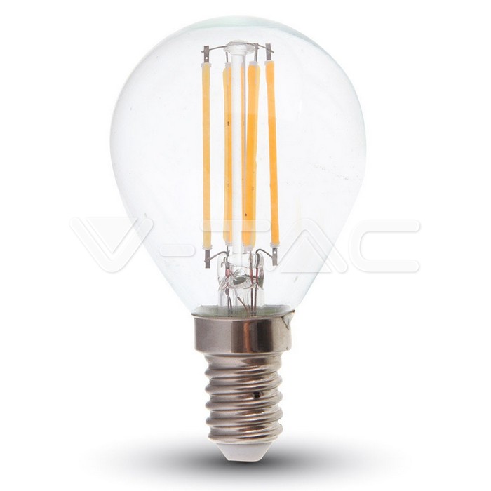 ¬[VZ8788] BOMBILLA LED V-TAC E14 P45 4W FILAMENT 400LM 2700K