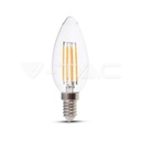 ¬[VZ8826] BOMBILLA LED V-TAC E14 TIPO VELA 4W FILAMENT 400LM 4000K
