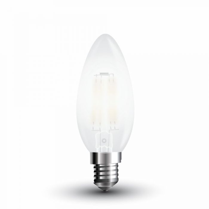 ¬[VZ8950] BOMBILLA LED V-TAC E14 TIPO VELA 4W FILAMENT 400LM 4000K