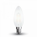 ¬[VZ8950] BOMBILLA LED V-TAC E14 TIPO VELA 4W FILAMENT 400LM 4000K