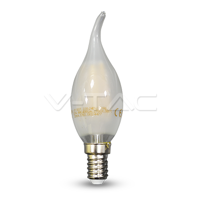 ¬[VZ8958] BOMBILLA LED V-TAC E14 TIPO VELA LLAMA 4W FILAMENT 400LM 6400K