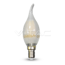 ¬[VZ8958] BOMBILLA LED V-TAC E14 TIPO VELA LLAMA 4W FILAMENT 400LM 6400K