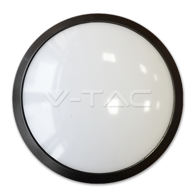 ¬[VZ9940] PLAFÓN LED 12W REDONDO CUERPO NEGRO IP66 4000K