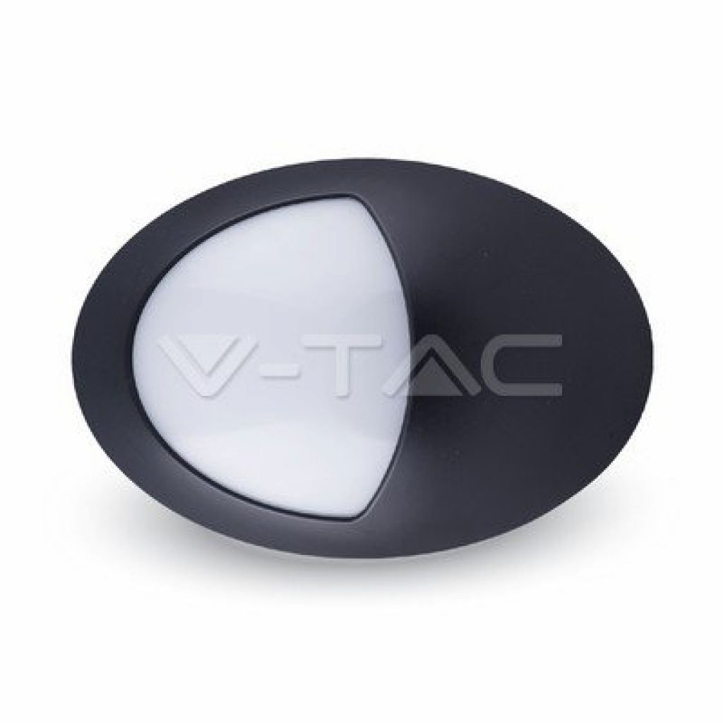 ¬[VZ9944] PLAFÓN LED 12W ÓVALO CUERPO NEGRO IP66 4000K