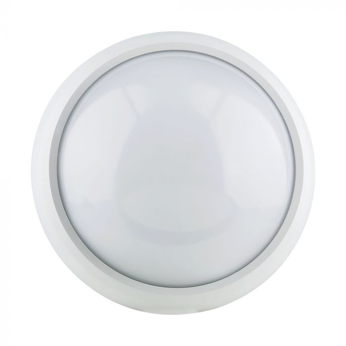 ¬[VZ9996] PLAFÓN LED 12W LAMPARA REGLETA IP54 CUERPO BLANCO REDONDO 3000K