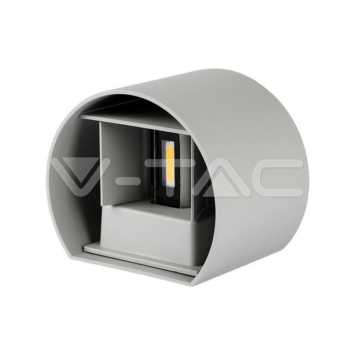 [VQ2262170921] APLIQUE 6W CON CHIP BRIDGLUX CUERPO GRIS REDONDO IP65 4000K